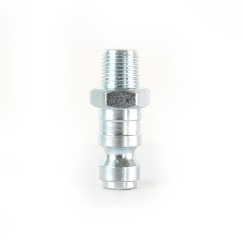 1/4" x 1/8" MPT Automotive Coupler Plug -Silver - 50 Pack