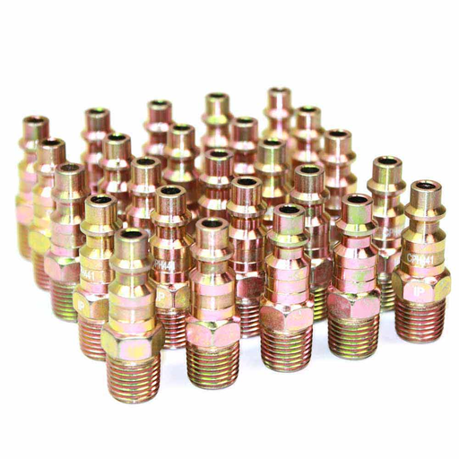 1/4" x 1/4" MPT Industrial Coupler Plug  
 - 50 Pack Bulk