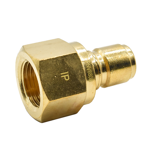 1/2" x 1/2" FPT Straight Through Brass Coupler Plug
 - 100 Pack Bulk