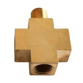 Four-Way Connector Compressor Fitting - 1/4" MPT (1)  x 1/4" FPT (3) 