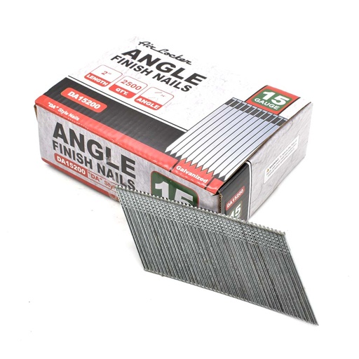 15 Gauge Angled Finish Nails - 2" (2500 / Pack)
