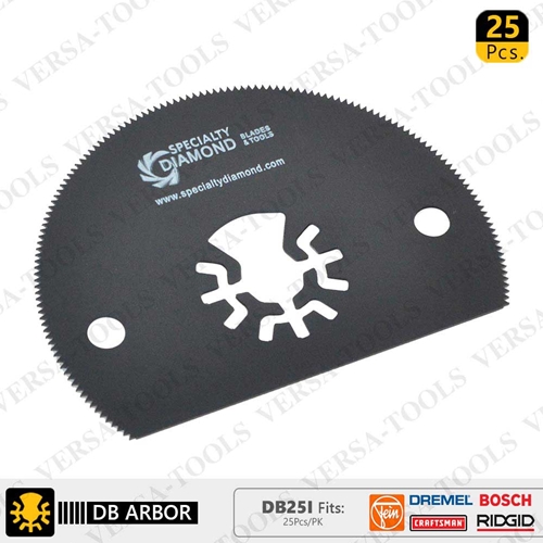80mm Semi-Circular saw  Blade  Compatible with Fein Multimaster, Dremel, Bosch, Craftsman, Ridgid Oscillating Tools  / 25pk