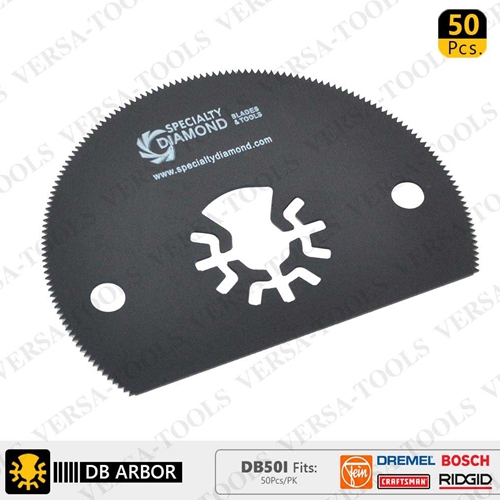 80mm Semi-Circular saw  Blade  Compatible with Fein Multimaster, Dremel, Bosch, Craftsman, Ridgid Oscillating Tools  / 50pk
