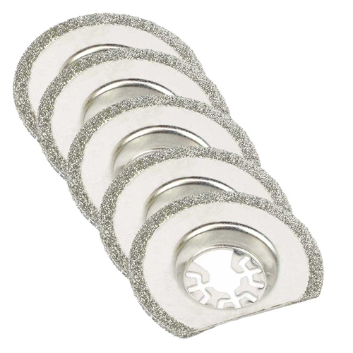 63mm Diamond Semi-Round Electoplated Blade Compatible with Fein Multimaster, Dremel, Bosch, Craftsman, Ridgid Oscillating Tools  / 5pk