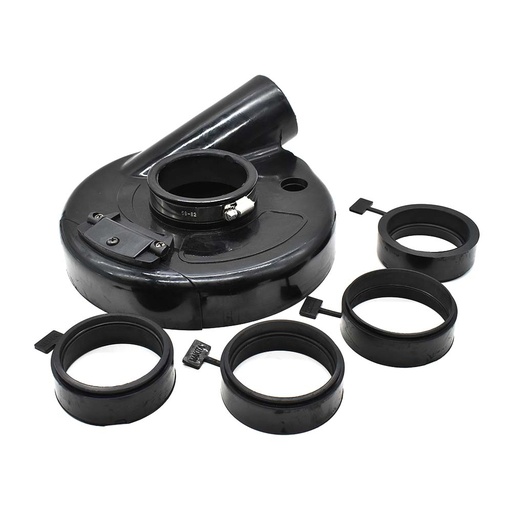 7" Vacuum Plastic Dust Shroud Cover with 2-1/2" Vacuum Connector