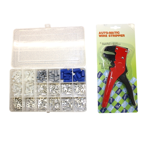 Electrical Connectors/Terminals Repair Kit w/plastic case + Crimper