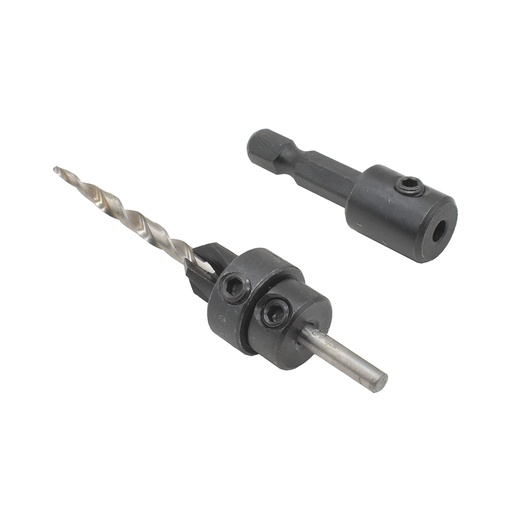 W.L Fuller # 6  (9/64") Countersink with 1/4" Shank Quick Change Adapter
