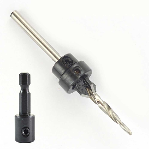 W.L Fuller # 8 (11/64") Countersink with 1/4" Shank Quick Change Adapter