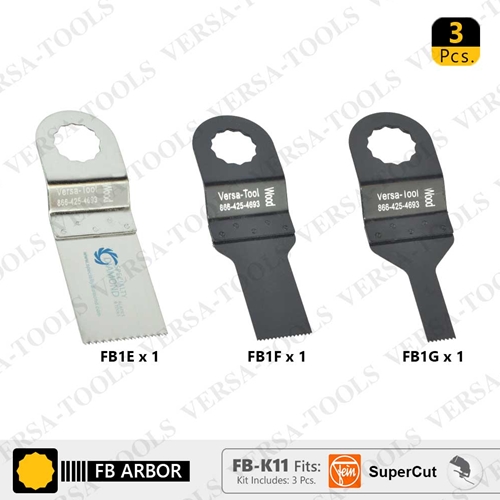 3 PC Oscillating Saw Blade Set for Fein Supercut    (FB1E1F1G)