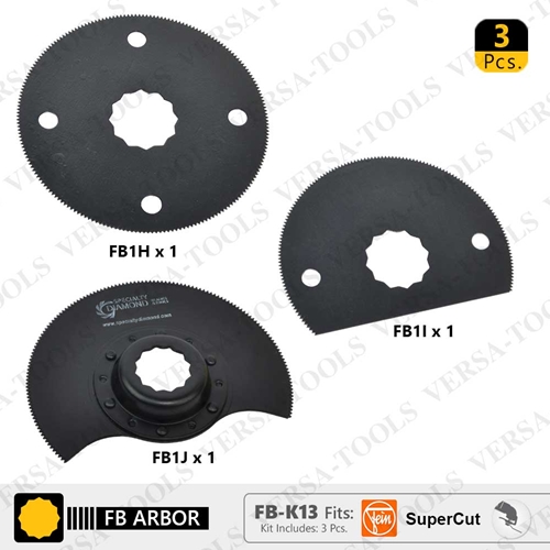 3 PC Oscillating Saw Blade Set for Fein Supercut  (FB1H1I1J)