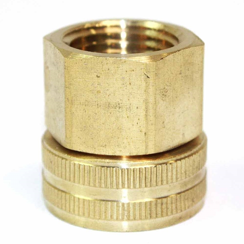 3/4" GHT Female x 1/2" Female NPT Water Hose Fitting - Swivel