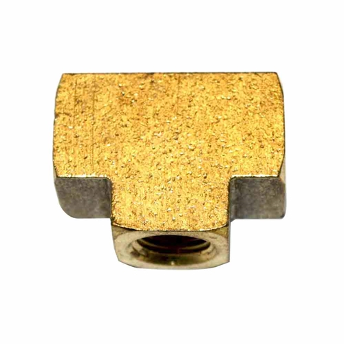 3/8" FPT Brass Tee - 1 inlet - 2 Outlets - Six Display Pack