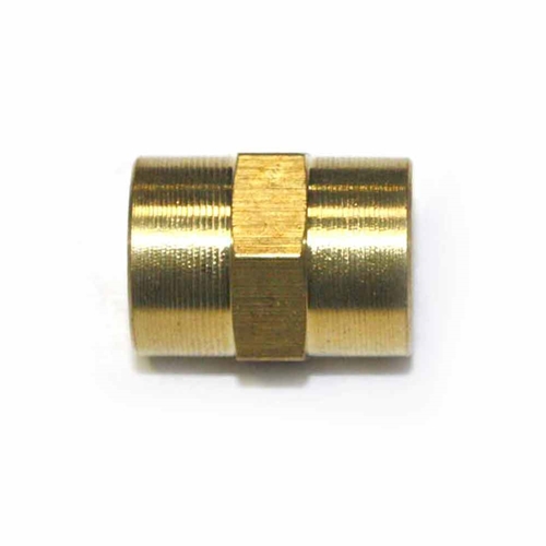 1/8" FPT x 1/8" FPT Brass Female Coupling - Single Display Pack