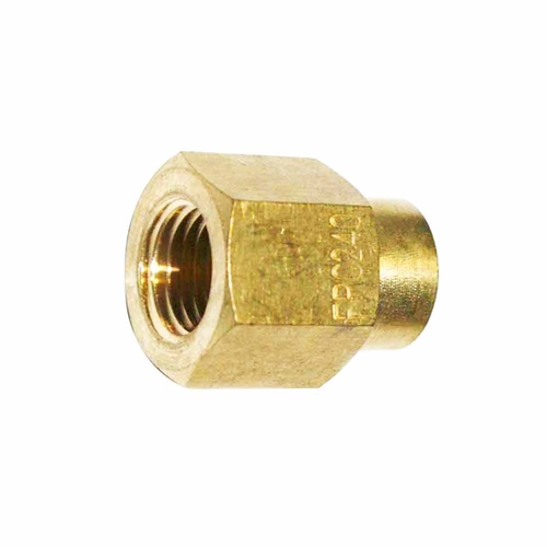 1/8" FPT x 1/4" FPT Brass Female Coupling Reducer - Six Display Pack
