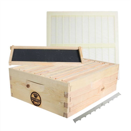 Beekeeping Beehive  Super Kit includes Frames, Foundations, Plastic Queen Excluder and  Spacer