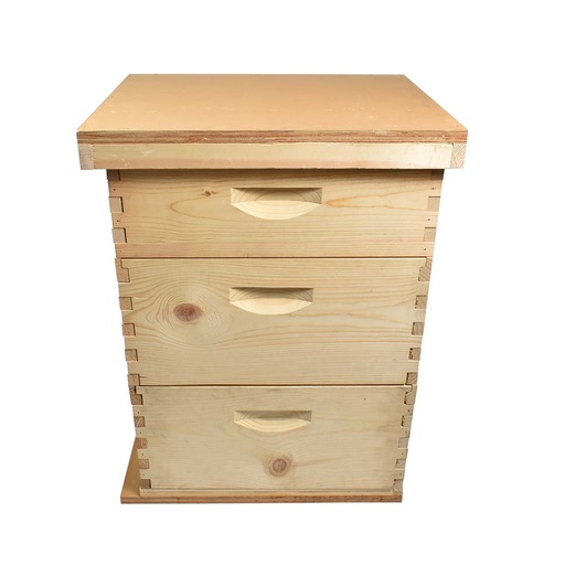  Beekeeping Double Deep Box Beehive Kit includes Frames, Foundations, Entrance Reducer, Brood Box, Super Box, Spacer, Inner Cover, Top and Bottom 
  (GL3STACK)