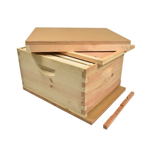 Beekeeping Complete 4 Tier Beehive Kit includes 2 Frame Electric Honey Extractor, Frames, Foundations, Brood Box, Super Box, Inner Cover, Entrance Reducer, Top and Bottom