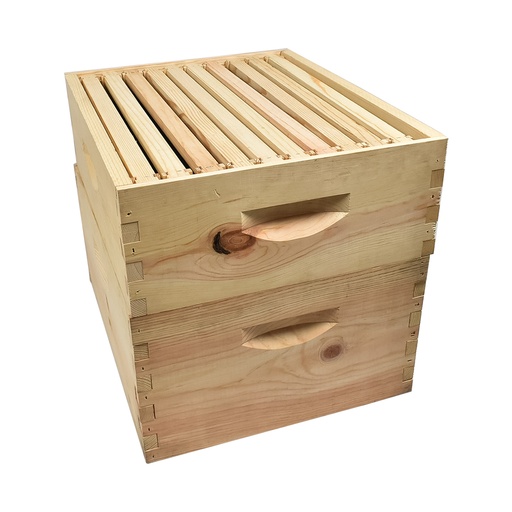  Beekeeping Double Deep Beehive Kit includes 2 Frame Manual Honey Extractor, Frames, Foundations, Spacer, Brood Box & Super Box 