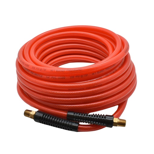 1/4" 100 ft Translucent-Red PVC Hose (1/4" NPT) 
