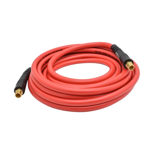 3/8" x 25 ft Red PVC Air Hose WP 300 PSI (1/4" NPT) Solid Fitting