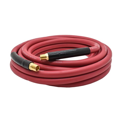 1/4" 25ft Red Rhino Rubber Hose WP 300 PSI (1/4" NPT)