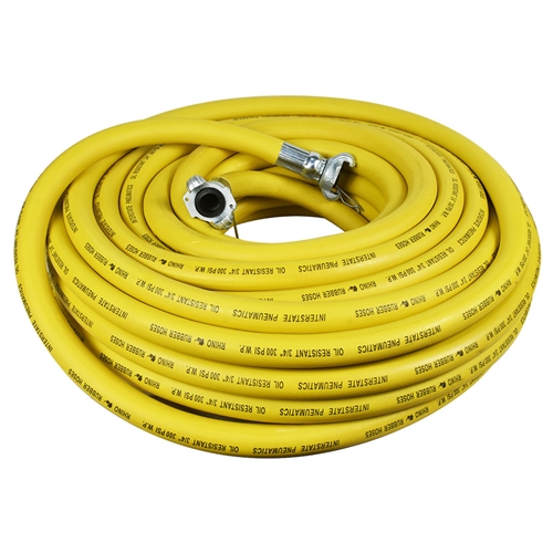 3/4" x 100 ft 300 PSI Jack Hammer Yellow  Rhino Rubber Hose