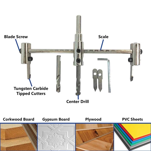 Adjustable Hole Saw 1.5inches to 11.8 inches (40mm-300mm)  (CIR-300)