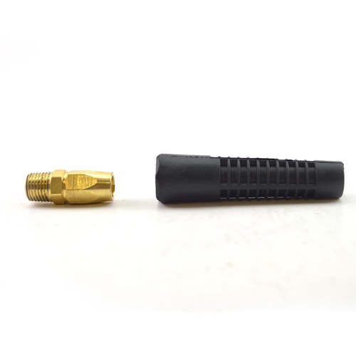 Reusable Strain Relief Replacement Fitting For 1/4-Inch ID Hose, 1/4-Inch MPT Solid Fitting (HB14SW)