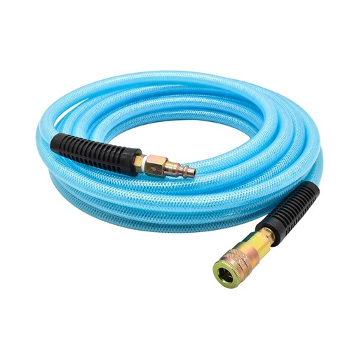 1/4" 25 ft light blue PU hose Kit with 1/4" Steel coupler and plug