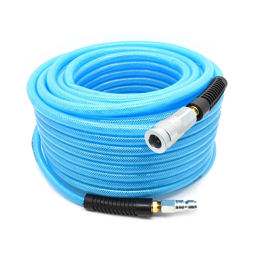 3/8" 100 ft light blue PU hose Kit with 3/8" Auto  coupler and plug