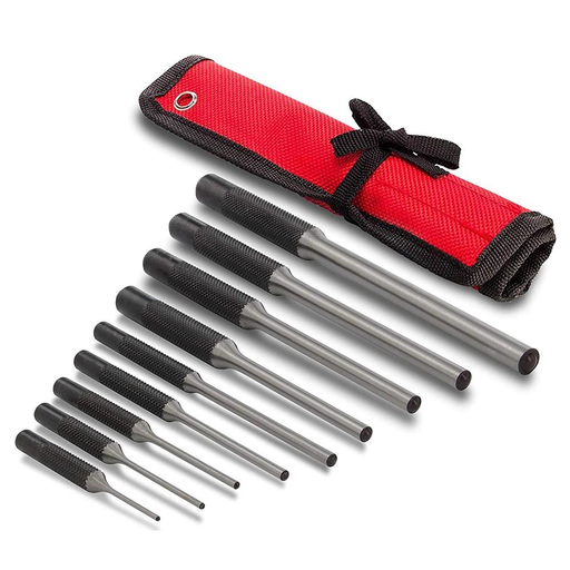 9 Pieces Roll Pin Punch Set - Gun Bolt Catch Roll Pin Punch Tool Kit for Automotive/Jewelers/Gunsmith/Watch Makers/Repairs and Crafts