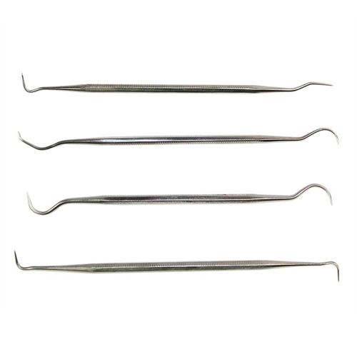 4 Piece Dental Pick Set (Stainless Steel) (415-8113)