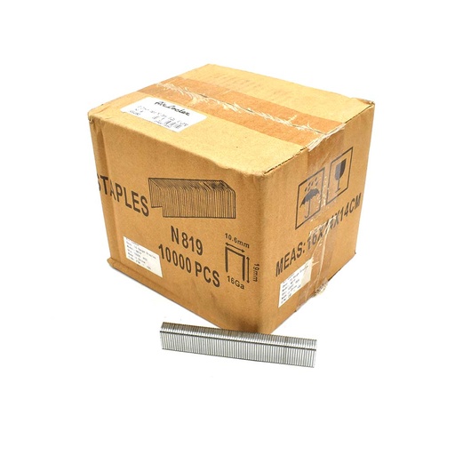 3/4 Inch Length x 7/16 Inch Medium Crown x 16 Gauge (N Wire) Staples (10,000 per box)
