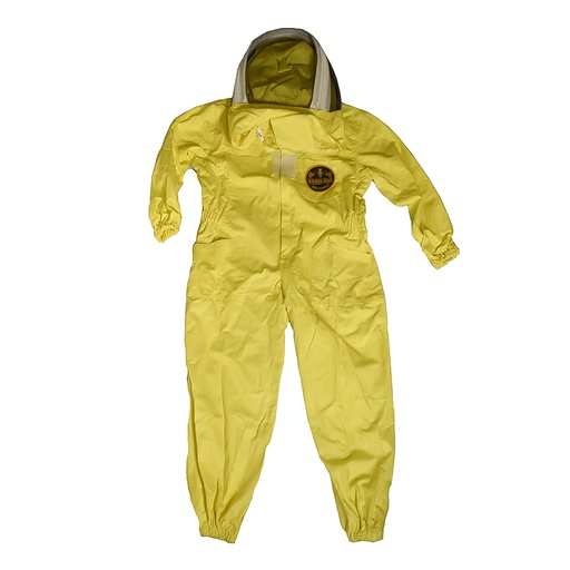Kids Honey Bee Full Suit, Yellow Cotton, Space Hat - 130