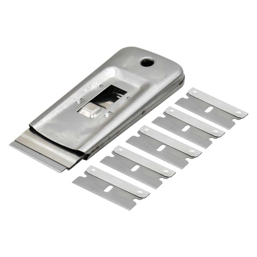 Heavy-Duty Razor Scraper with 5 Spare Blades