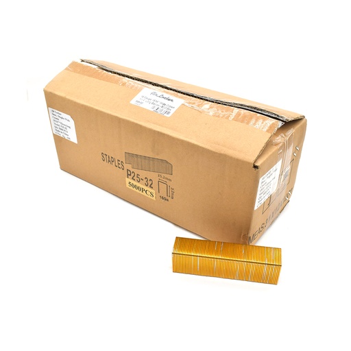 Galvanized 15/16 Inch Wide Crown 16 Gauge Staples 1-1/4 Inch Length (5,000/Box)
