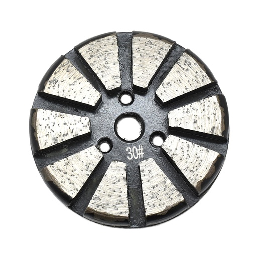 3 Inch Metal Bond Diamond Concrete Floor Grinding Disc with 10 Diamond Segments -  30 Grit