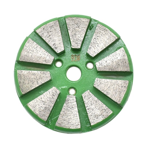 3 Inch Metal Bond Diamond Concrete Floor Grinding Disc with 10 Diamond Segments -  80 Grit
