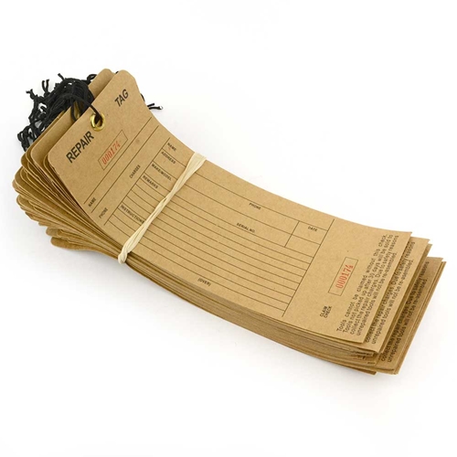 Tool Repair Tags - (perforated & numbered)-50Pk