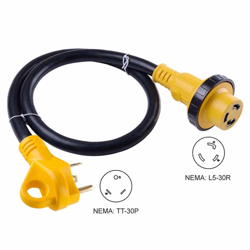15 ft. 30 Amp RV Cord With Connector  Plug W/Handle
