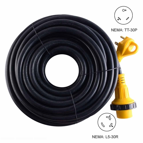50 ft. 30 Amp RV Cord With Connector Plug W/Handle