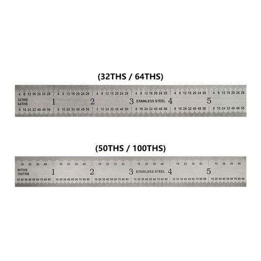6-Inch Precision 16R Rigid  Stainless Steel Ruler