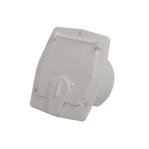 Basic Square Electric Cable Hatch for 30 Amp Cord - White