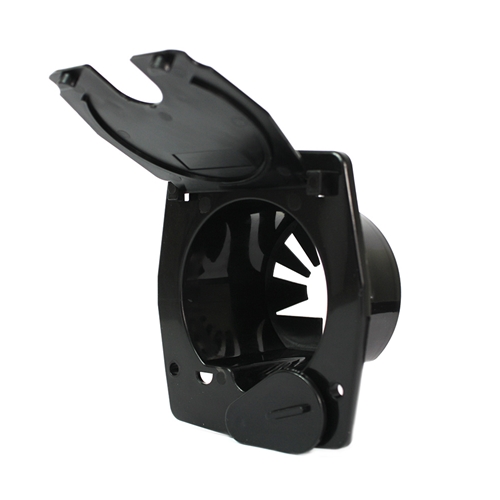 Basic Square Electric Cable Hatch for 30 Amp Cord - Black