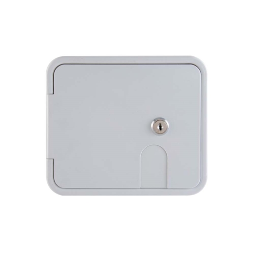 Electric Cable Hatch with Key Lock for 30/50Amp Cords - White