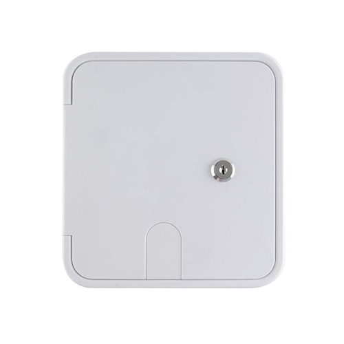 Electric Cable Hatch with Key Lock for 30/50Amp Cords - White