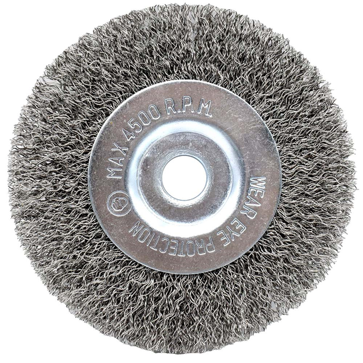 6-Inch Wire Wheel 1/2-Inch Bore Coarse - 6000 RPM