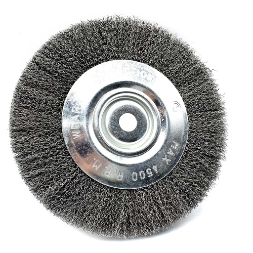 8-Inch Wire Wheel 5/8-Inch Bore 3 Rows Coarse - 6000 RPM