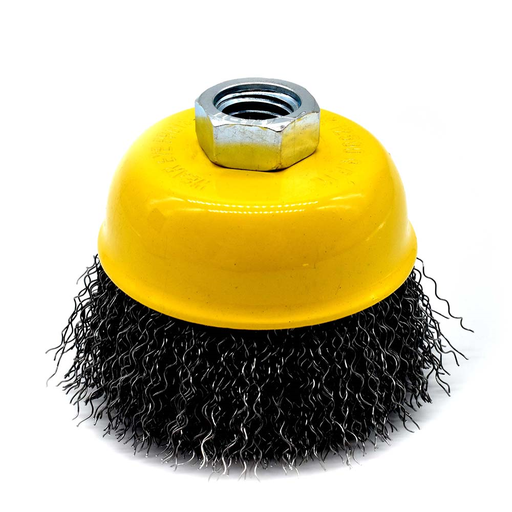 3-Inch Wire Cup Brush, 5/8-11 Thread - Crimped Wire 12500 RPM
