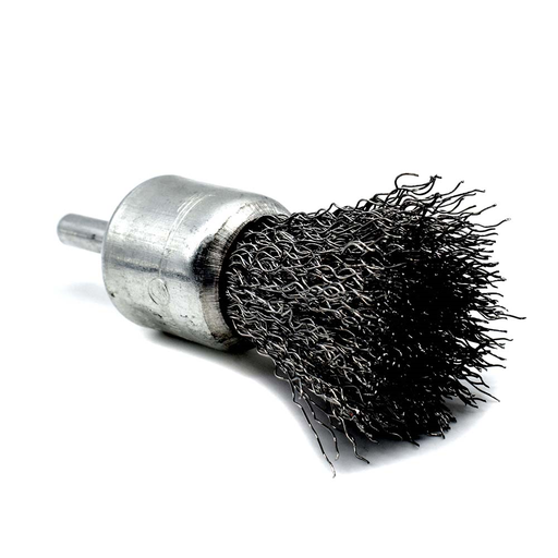 1-Inch End Brush 1/4-Inch Shank - Crimped Wire 4500 RPM